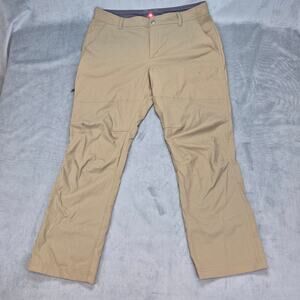 Columbia Omni-Heat Pants Mens Sz 36x30 Olive Straight Leg Tech Pocket Outdoor